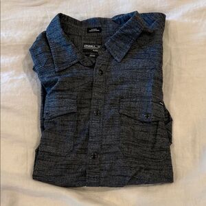 O'Neill Men's Dark Charcoal Button-Up Shirt Jacket